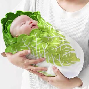Baby Flannel Blanket Burrito Baby Wrap Blanket with Hat Panc