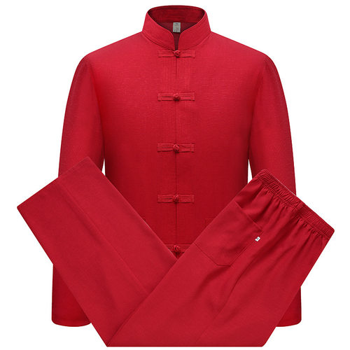 Tang Suit Chung Middle-aged Men's Long Pants National Clothi