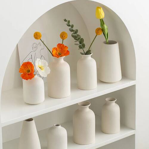 Nordic Ceramic Vase Flower Bottle White Mini Ceramics Vase f