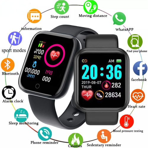 Y68 Smart Watch Heart Rate Smart Bracelet Blood Pressure Spo
