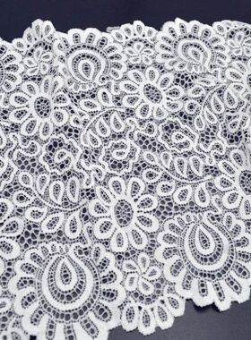 New Arrival 3Yards 22cm Black White Lace Fabric DIY Crafts S
