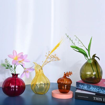 Creative Fruit Shaped Vase  Pomegranate Pumpkin Vase Plant H