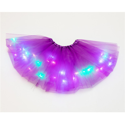 Ins Children's Tutu Skirt With Lights, Light-emitting Mesh S
