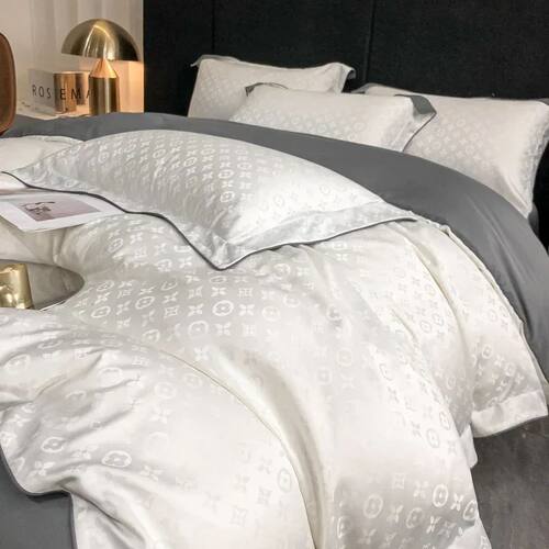 Light luxury summer four-piece set of cool ice silk high-gra