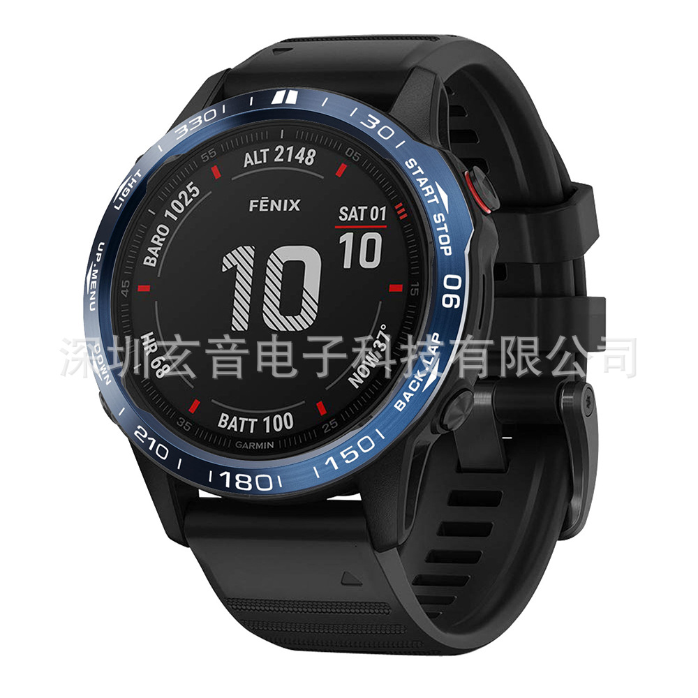 Suitable For Garmin Fenix6 Metal Bezel, Racing Time Scale Pr