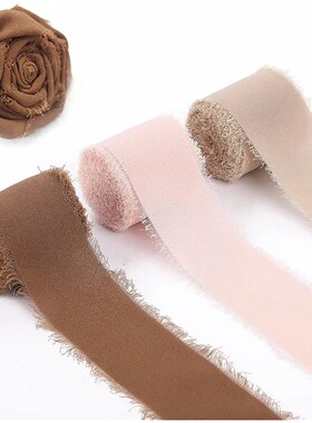 DIY Edged Chiffon Silk-Like Ribbons Wedding Invitation Bouqu