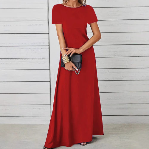 2025 Women's Slim Fit Soft And mforle Round Neck Solid lor S