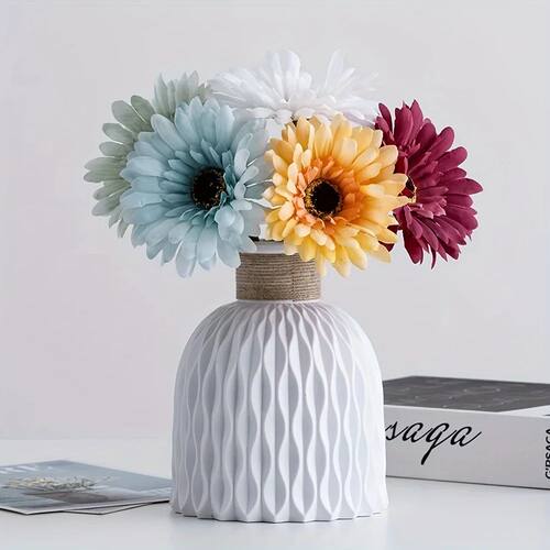 1PC Water Ripple Plastic Vase Wave Flower Pot Arrangement Mo