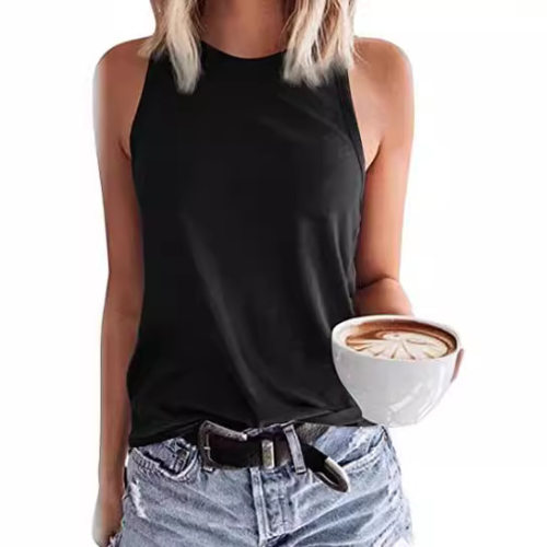 Solid Color Sleeveless Vest T-shirt. You Can Order Any Patte