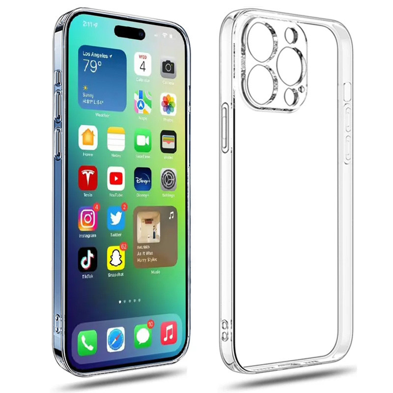 Clear Phone Case For iPhone 14 12 11 13 Pro Max Case Silicon - 实物图