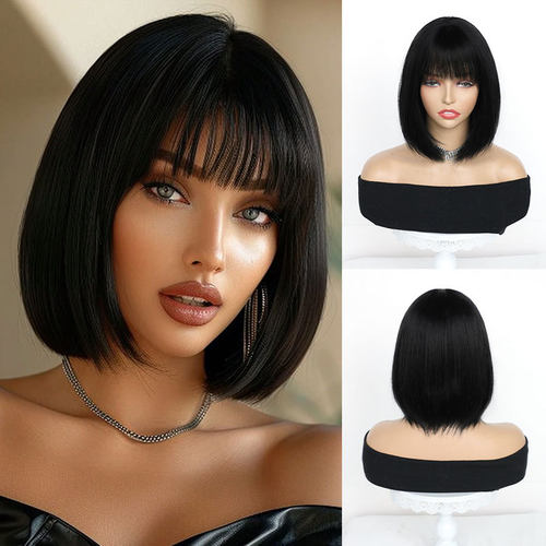 Bob Hair With Full B, Short Straight  Female Natural Age-red