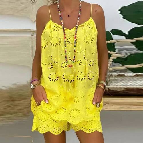New Two Piece Sets Women Outifits Casual V-Neck Sleeveless E