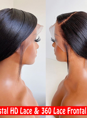 Transparent HD Crystal 360 Full Lace Wig Human Hair Brazilia