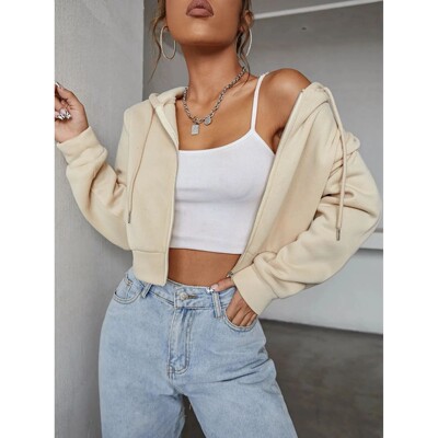 Women's Hoodies & Sweatshirts Casual Hooded Girls Polyester