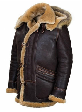 Fur All-in-one Men's Zipper Bag Hooded Fur Jacketm Optimized