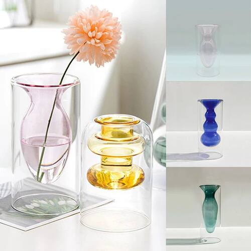 Creative Double Layered Aromatherapy Bottle Colored Glass Fl
