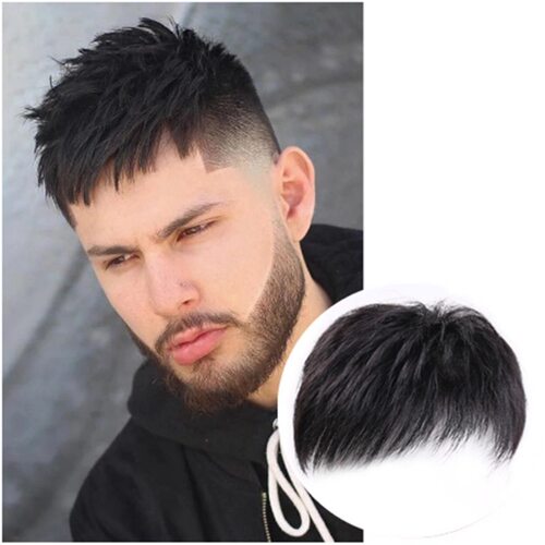 Men With Short Hair, Handsome Invisible Crown Hair Replaceme
