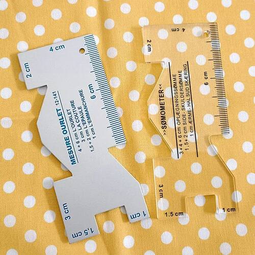 1/2pcs Precision Seam Measuring Gauge Quilting Ruler Templat