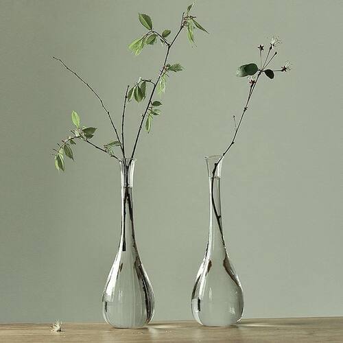 Japanese Zen Transparent Glass Vase Simple Glass Plant Flowe