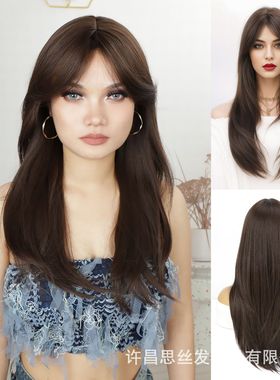 Female, Middle-parted B, Long Straight Hair, Multi-layered H