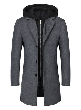 2024 Men's Woolen Coat Wool Fashion Casual Business Men's Ja
