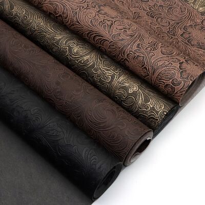 30x140cm Swirls Bump Textured Faux Leather Synthetic Leather