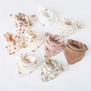 Baby Muslin Bibs Triangle Soft Cotton Burp Cloth Saliva Towe