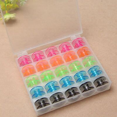 25Pcs/Set Plastic Threads Bobbins Sewing Machine Spools DIY