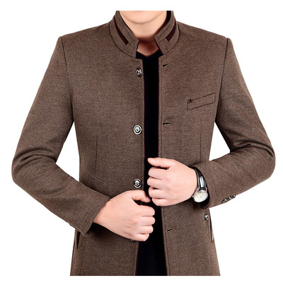 Men's Business Fashion Woolen Jacket Men's Non-iron Woolen C
