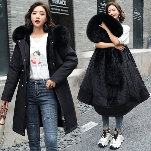 Winter Jacket 2023 New Women Parka Clothes Long Coat Wool Li