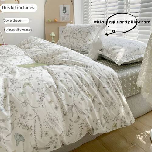 3pcs 100% Cotton Duvet ver Set (1*Duvet ver + 2*Pillowcase,
