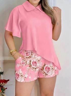 Two Piece Sets Women Outifits Summer Fashion Asymmetrical He