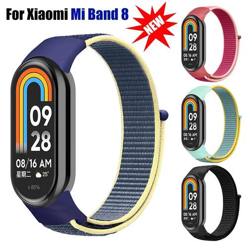 Bracelet for mi band 8 7 6 Strap Nylon Sport loop watch Belt