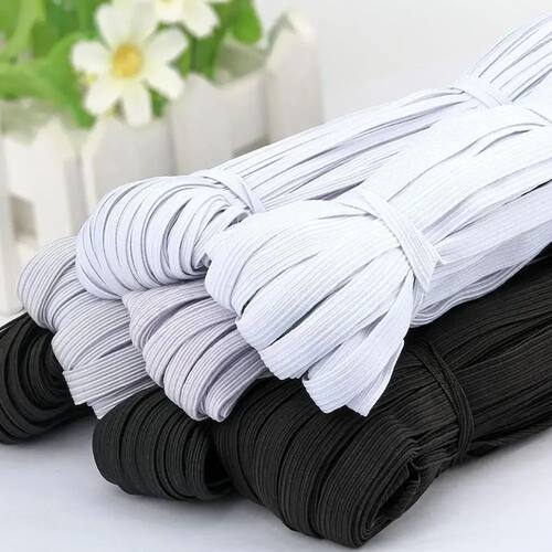 3/4/5/6/8/10MM White/black Flat Elastic Bands Elastic rubber