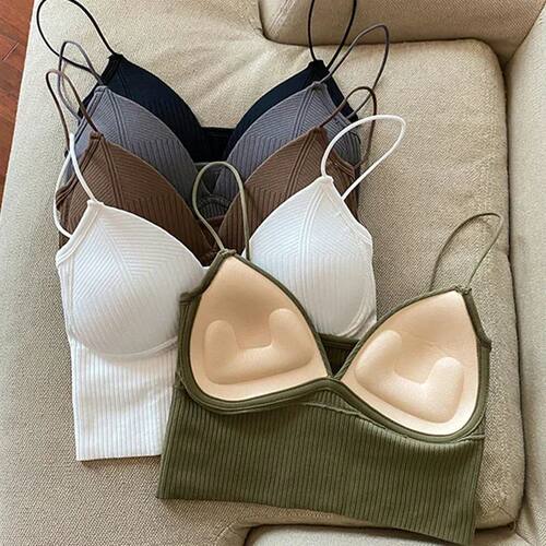 Knitted Binder Chest Woman ops Spaghetti Strap Corset Crop C