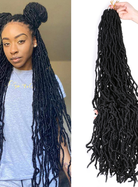 Mtmei Hair Faux Locs Crochet Hair Curly Wave Soft Locs Croch