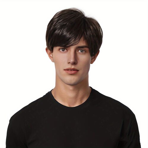 Stand Sided  Short Hair Men's Full Hood Korean Version Fluff