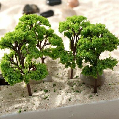 10Pcs 4CM Model rees Train Railroad Layout ama Mini Scenery
