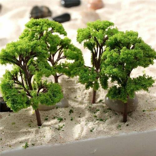 10Pcs 4CM Model rees Train Railroad Layout ama Mini Scenery