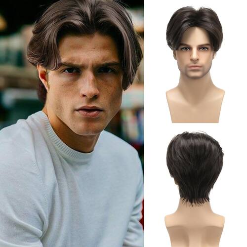 Fashionable Men's Style, Men's Center-parted Handsome Short