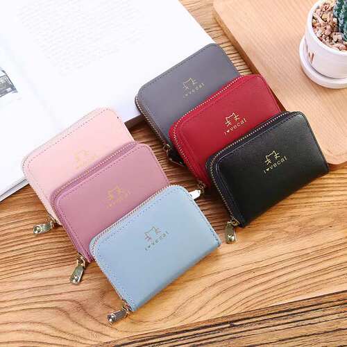 Card Bag Simple And Fashionable Organ Card Bag Women's Zippe