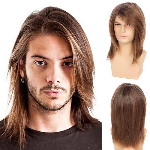 Men's Chemical Fiber Mechanism Shawl Shoulder Length Men's B