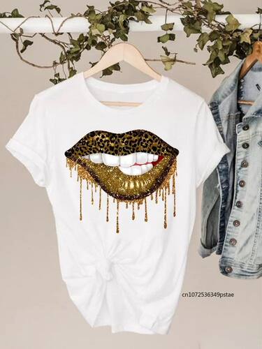 Graphic Tee Women's Short Sleeve Clothes Ladies Print Tshirt