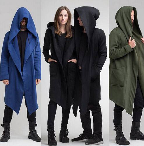 Men's  Men's Coat Jacket Hooded Long Cardigan Coat