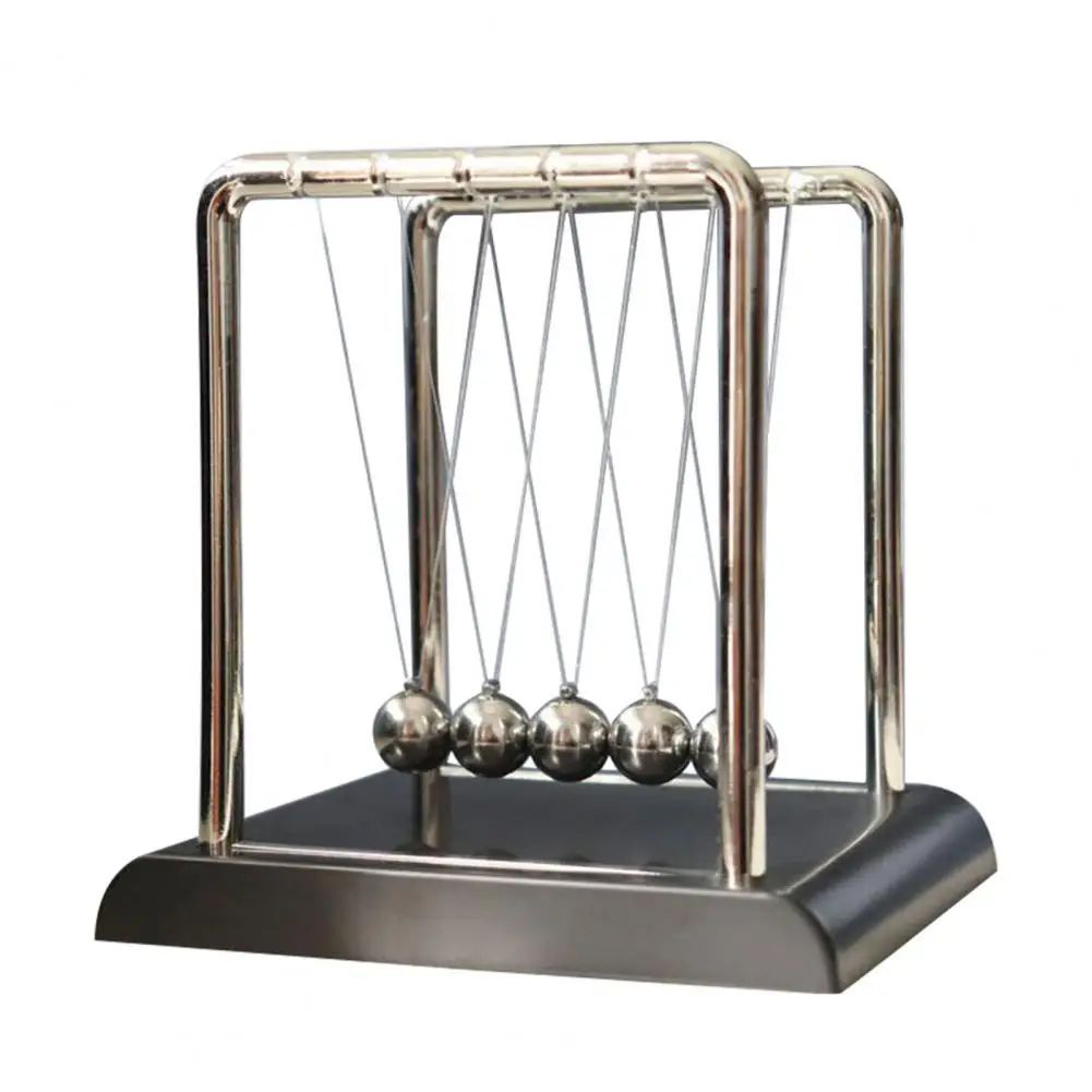 Newton's Cradle Metal Pendulum Educational Physics Toy Squar