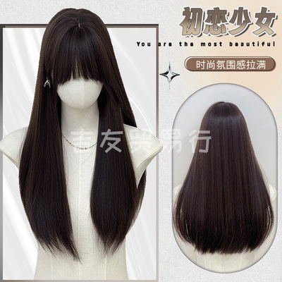 Jiyou Trading mpany Internet Celebrity Straight Hair  Long S