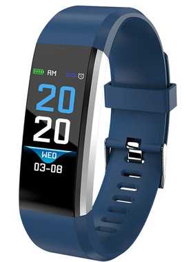 115plus Color Screen Sports Bracelet Measures Heart Rate, Bl