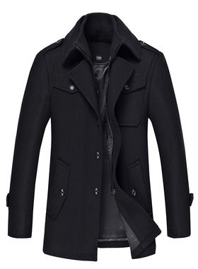 Men's Woolen Coats, Slim Large Size Windbreakers, Men's Thic