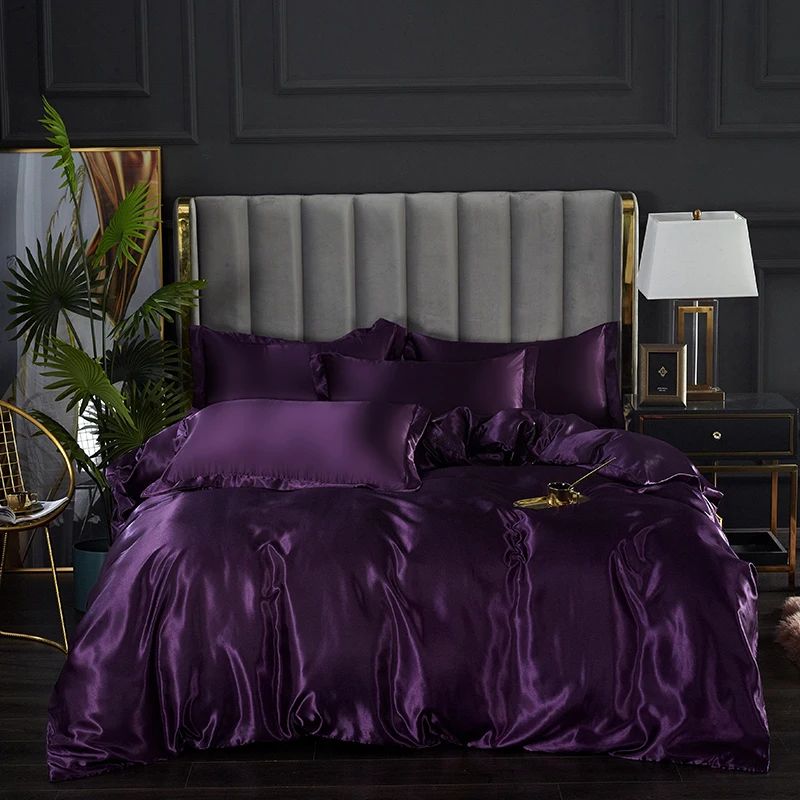 NEW Rayon Bedding Set Single Double Queen Size Duvet ver Set
