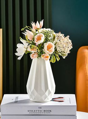 Nordic Flower Vase Imitation Ceramic Plastic Flower Vase Pot